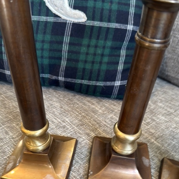 Rustic Brown and Gold Candle Accents solid brass - Picture 8 of 11